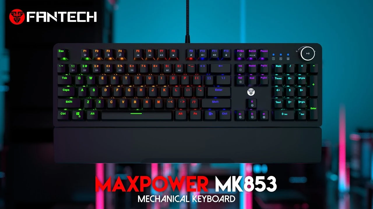 فانتك ماكس باور MK853 V2 – سلكي RGB (سويتش أزرق)
